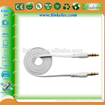 Flat Cable 3.5mm M/M Audio Jack AUX Cable flat cable earphone